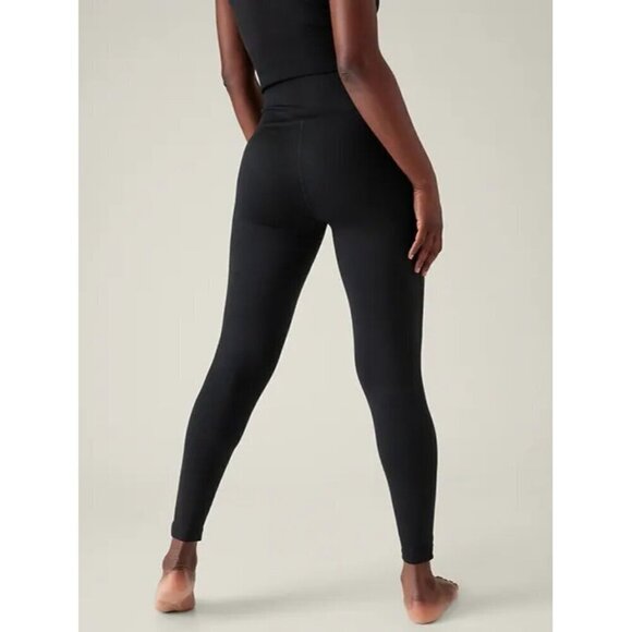 Athleta Aurora Seamless Black Ribbed Leggings XXS - Picture 2 of 7